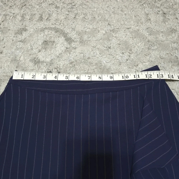 BANANA REPUBLIC NWT Navy with White Pinstripe, Cascade A-line Skirt, 00P - Picture 8 of 14